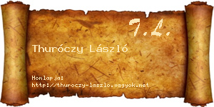 Thuróczy László névjegykártya